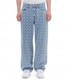 939 PATTERN DENIM PANTS (LIGHT BLUE)