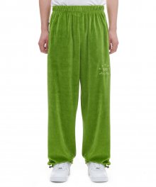 VELOUR SWEAT PANTS (GREEN)