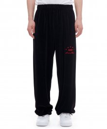 VELOUR SWEAT PANTS (BLACK)