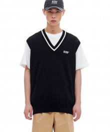 LIGHT KNIT VEST (BLACK)