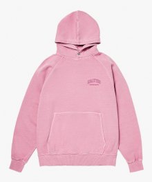 LETTERING PIGMENT DYED HOODIE-PINK