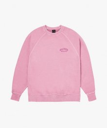 LETTERING PIGMENT DYED SWEAT-PINK