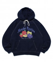 MONDAY ROUTINE FRUIT HOODIE NAVY