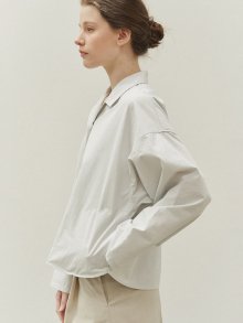 Pocket shirt jacket (light gray)