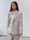 Rough two button jacket (ivory)