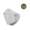 식스마스크(6MASK) 나인 KF94 투톤 마스크 패션 컬러 회색 세로줄 20매