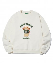 HTT Tiger Bear Crewneck_Cream