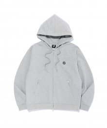 WAVE logo hood zip-up - GREY