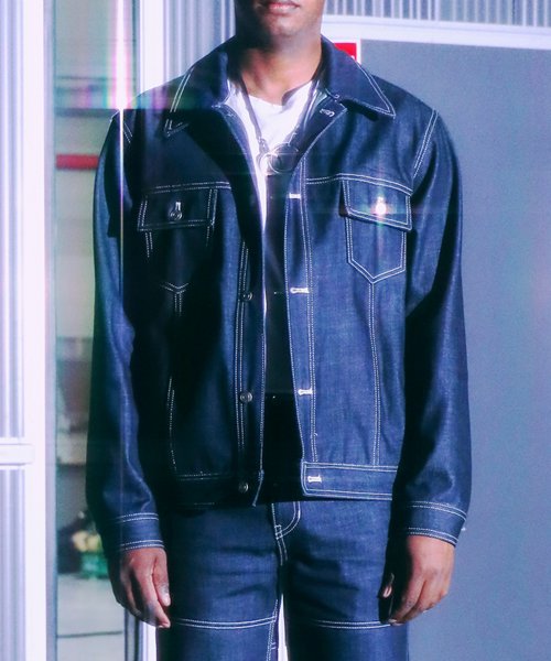 Джинсовка Raw Denim со строчкой Indigo