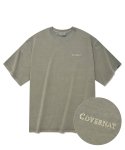 커버낫(COVERNAT) 피그먼트 스몰 어센틱 로고 티셔츠 카키