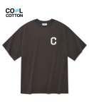 커버낫(COVERNAT) C 로고 티셔츠 브라운