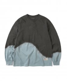 Wave Overdyed L/S Tee Charcoal/Slate
