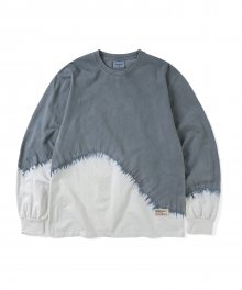 Wave Overdyed L/S Tee Navy/Ivory