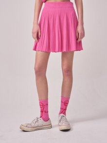 [TC22SSKN02PK] 22SS RICH CABLE KNIT SKIRT [PINK]