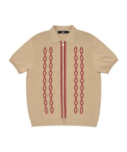 [ LMC]★韓国大人気★LMC DIAMOND ZIP-UP KNITTED POLO SHIRT LMC