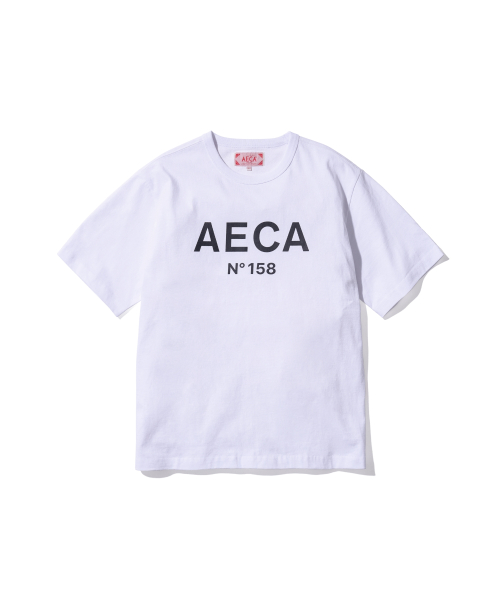 送料無料 通販 ファッション | MUSINSA AECA TEE-WHITE/BLACK LOGO BIG AECA WHITE Tシャツ(半袖/袖なし)