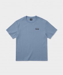 와플 루즈핏 코지 티셔츠 - 내티어 블루