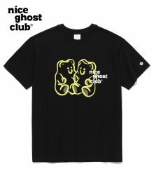 구미베어&로고 티셔츠_블랙(NG2CMUT506A)