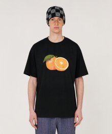 오렌지 티셔츠 / 블랙