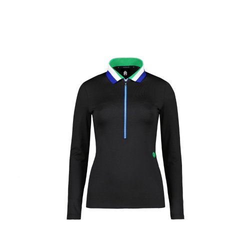 W HALF ZIP-UP SHIRTS(BLACK)_ R21WCT01BK