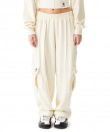 Terry Cargo Sweatpants Ivory