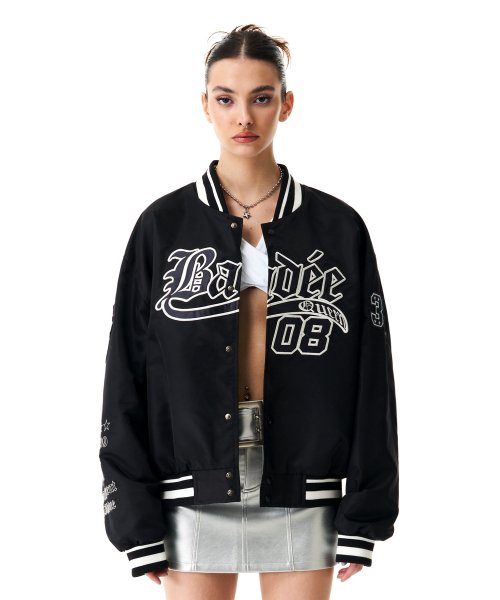 배디(BADEE) Badee Varsity Baseball Jacket Black - 219,000 | 무신사