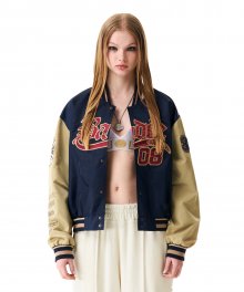 Badee Varsity Baseball Jacket Navy