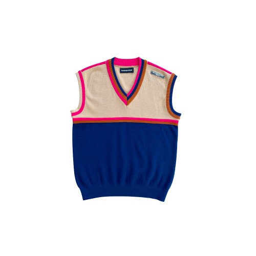 W V-NECK KNIT VEST(BEIGE) _ R21WCS81BEF
