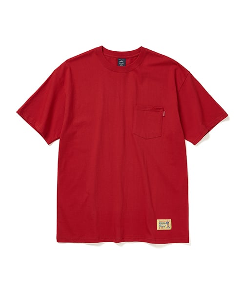 MUSINSA | WKNDRS HOTDOG POCKET SS T-SHIRT (RED)