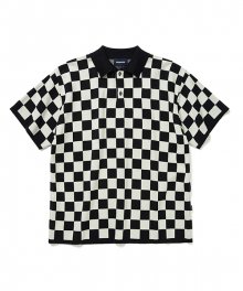 CHECKERED KNIT PIQUE (BLACK)