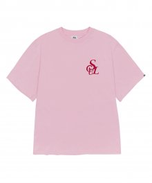 Flocking Symbol Logo Tee Light Pink