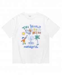 CRAYON DOODLE TEE WHITE(MG2CMMT530A)