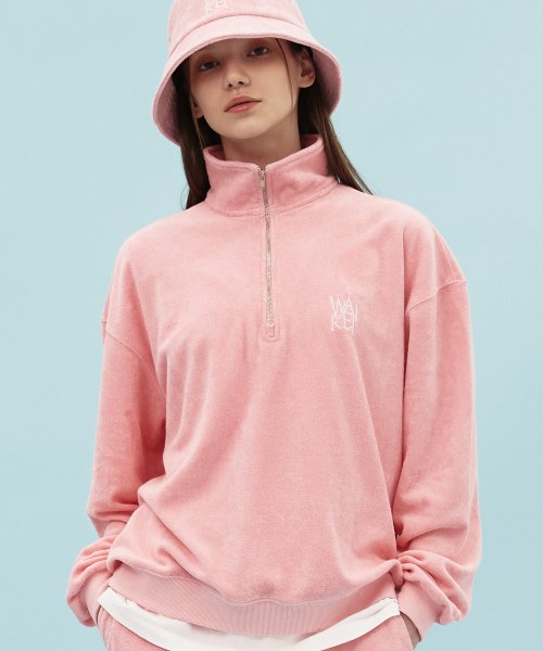 Махровый свитшот на молнии, Pink