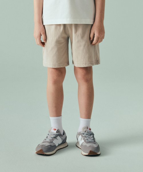 무신사 스탠다드 키즈(musinsastandardkids) 라이트웨이트 스웨트 쇼츠 [더스티 베이지]