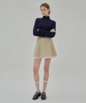 레이브(RAIVE) Pleated Mini Skirt in Beige VW2SS170-91