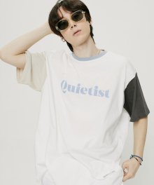 QT 컬러 믹스 티셔츠-화이트