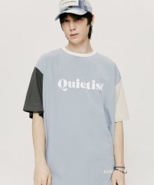 QT 컬러 믹스 티셔츠-블루