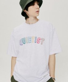 QT 레인보우 티셔츠-애쉬멜란지