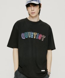 QT 레인보우 티셔츠-블랙