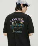 콰이어티스트(QUIETIST) QT 하와이안 히치하이커 티셔츠-블랙