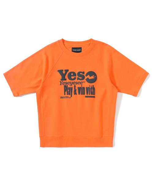 ★2022SS新作★YESEYESEE★Player Short Sleeve Sweatshirt yeseyesee Player Short Sleeve Sweatshirt - Orange | 하이츠스토어