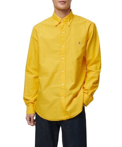 폴로 랄프 로렌(POLO RALPH LAUREN) 커스텀핏 가먼트 다이 옥스포드 셔츠 - 옐로우 - 189,000 | 무신사 스토어 폴로 랄프 로렌(Polo Ralph Lauren) 커스텀핏 가먼트 다이 옥스포드 셔츠 - 옐로우 - 189,000 | 무신사 스토어