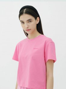 크롭 티셔츠 (핑크)