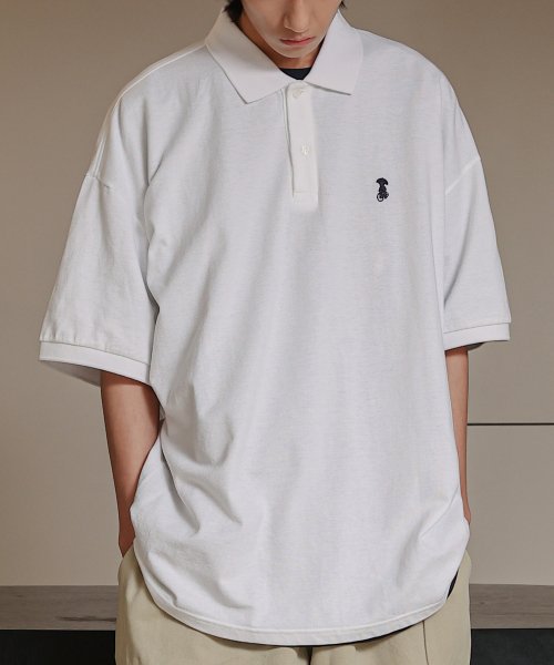 Пике-поло кроя giant fit (White)