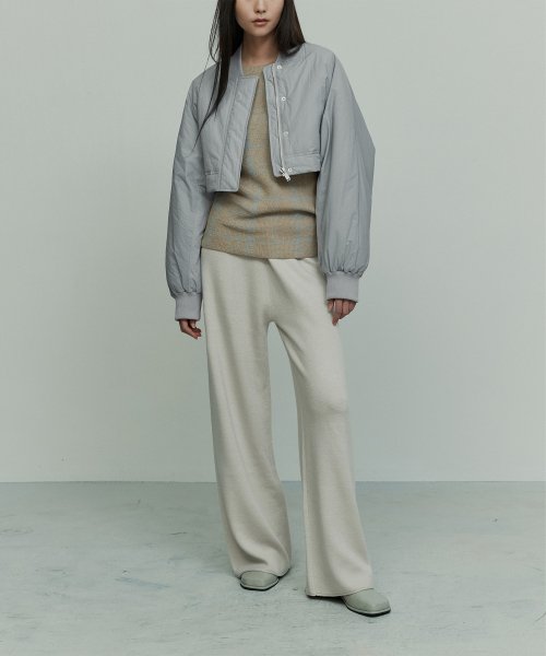CROPPED WAIST ZIPPED BOMBER JUMPER MY