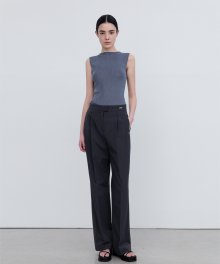 TAILORED PIN TUCK STRAIGHT PANTS WB