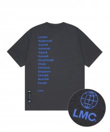 LMC GLOBE AIRPORT TEE charcoal