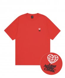 LMC MINI HEART GLOBE TEE red