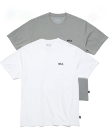 (23SS) [COOL COTTON] 2PACK SMALL ARCH TEE WHITE / KHAKI