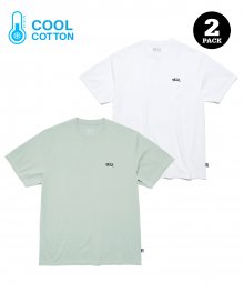 [COOL COTTON] 2PACK SMALL ARCH TEE WHITE / BLUE